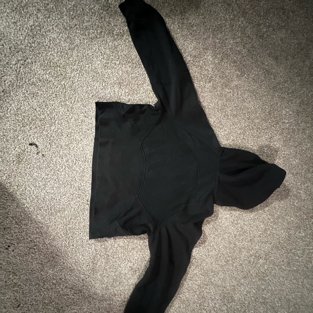 Lululemon black hooded cropped scuba size s/m